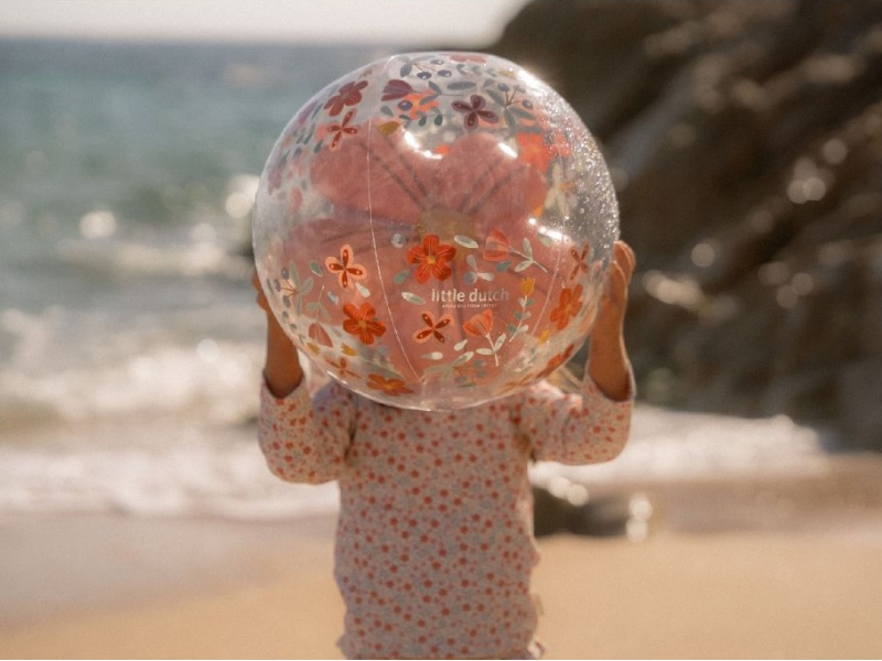 Nafukovací míč 3D Pink Flowers