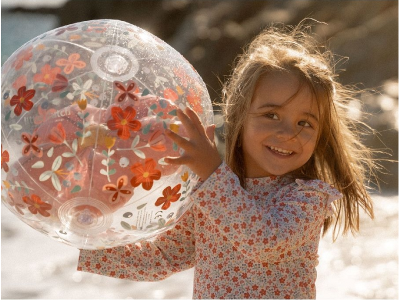 Nafukovací míč 3D Pink Flowers