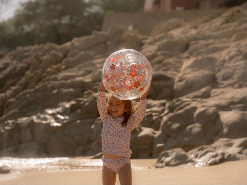 Nafukovací míč 3D Pink Flowers