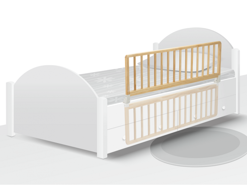 Zábrana na postel dřevěná