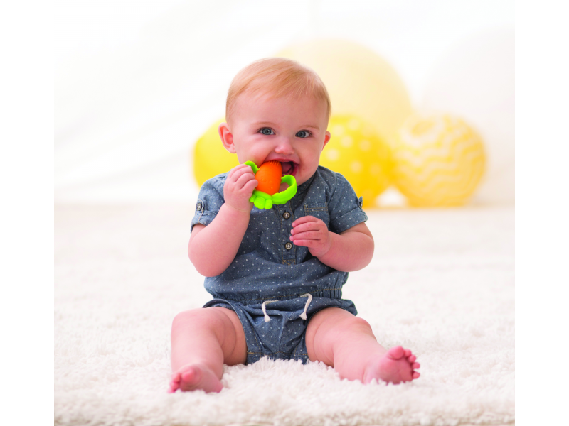 Kousátko silikonové Mrkev