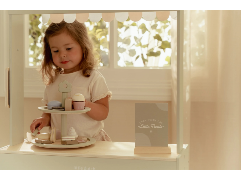 Stojan na cukroví s doplňky dřevěný