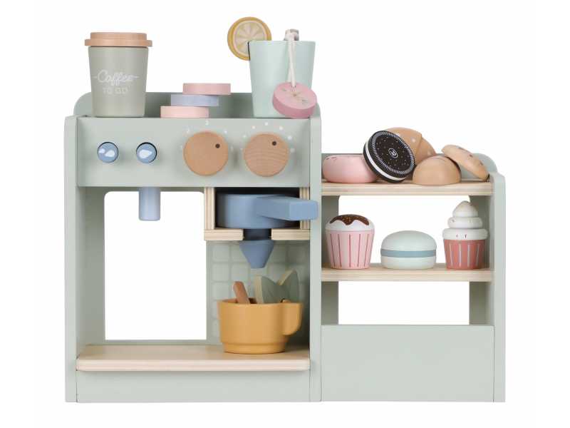 Kávovar dřevěný velký s příslušenstvím Coffee House