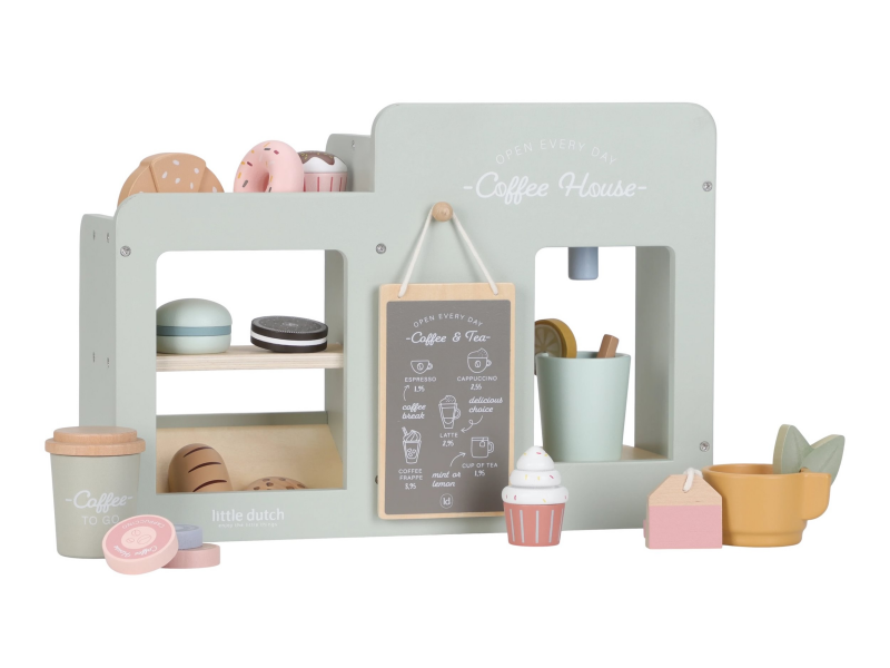 Kávovar dřevěný velký s příslušenstvím Coffee House