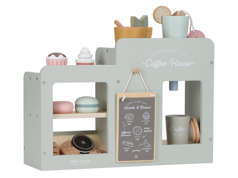 Kávovar dřevěný velký s příslušenstvím Coffee House