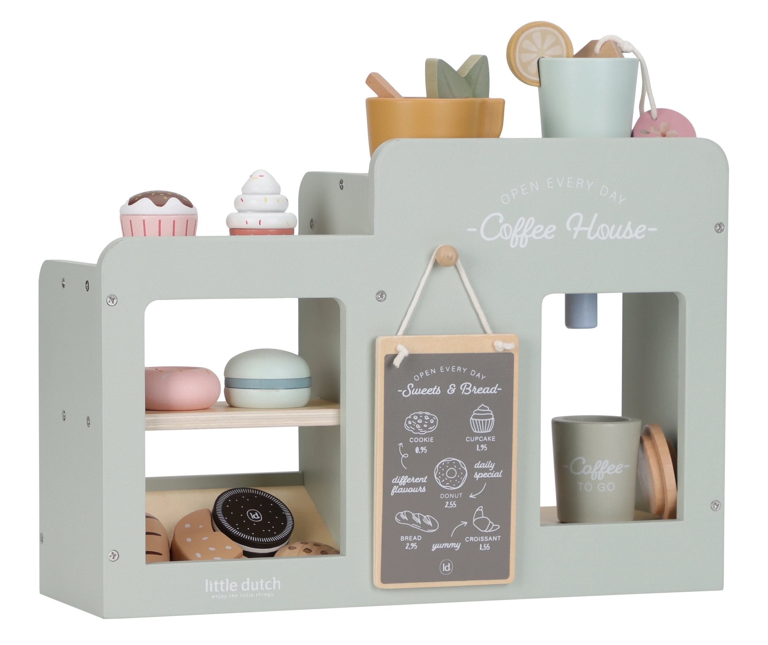 Kávovar dřevěný velký s příslušenstvím Coffee House