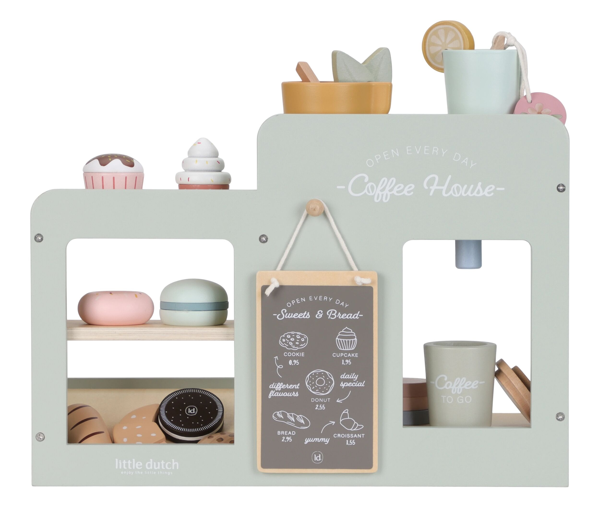 Kávovar dřevěný velký s příslušenstvím Coffee House