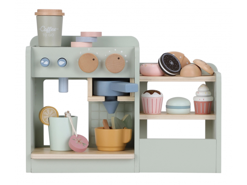 Kávovar dřevěný velký s příslušenstvím Coffee House