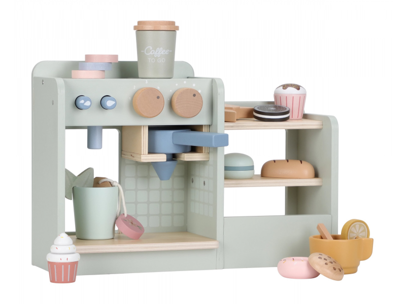 Kávovar dřevěný velký s příslušenstvím Coffee House