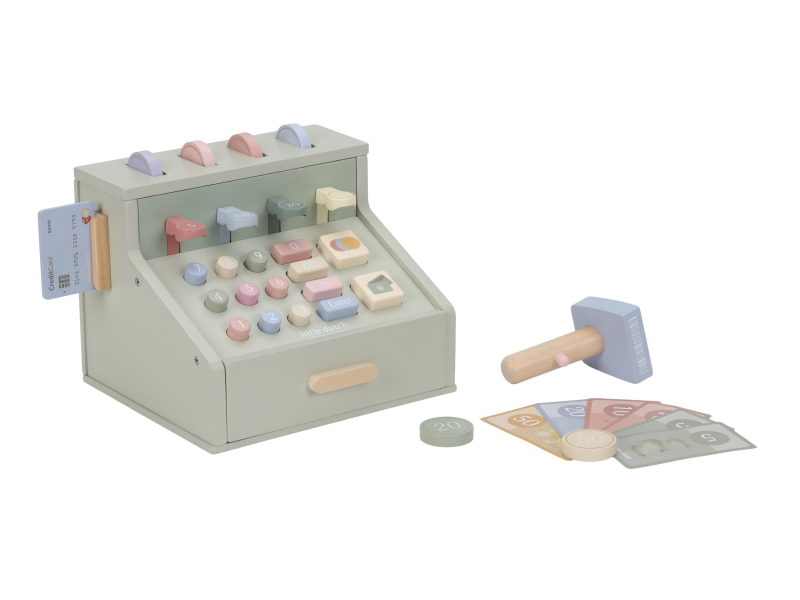 Pokladna se skenerem a čtečkou karet dřevěná