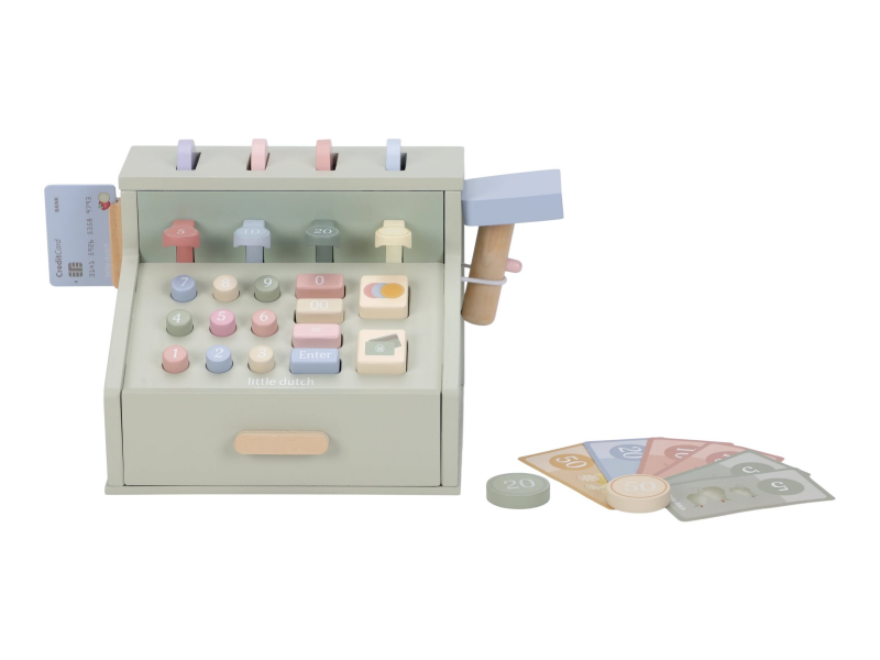 Pokladna se skenerem a čtečkou karet dřevěná