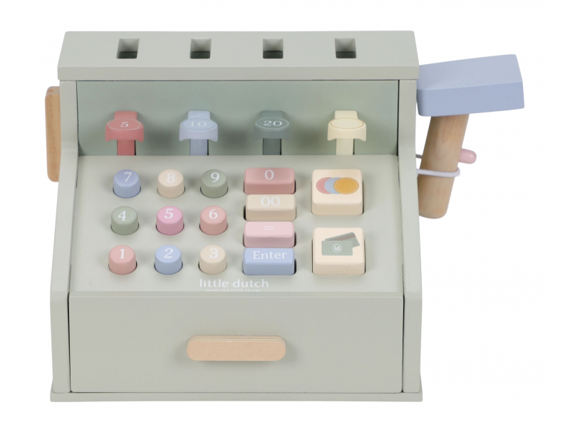 Pokladna se skenerem a čtečkou karet dřevěná