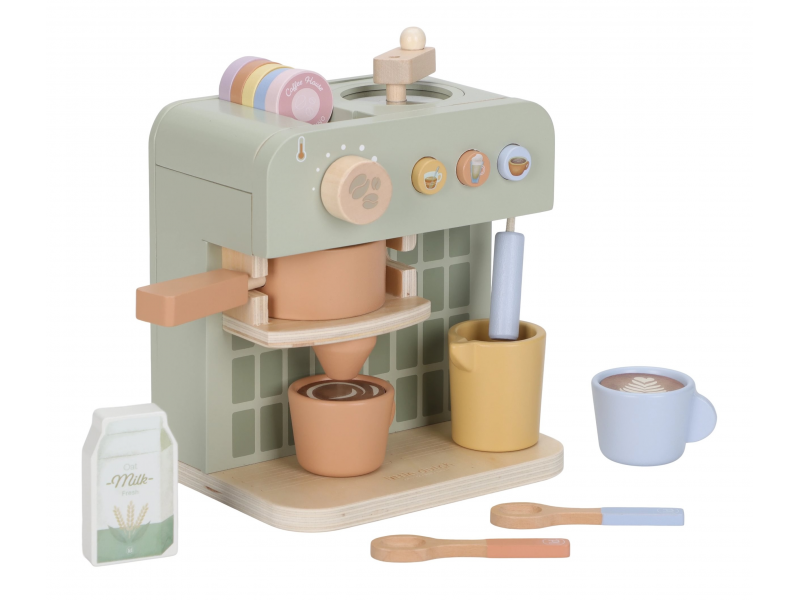 Kávovar na kapsle dřevěný