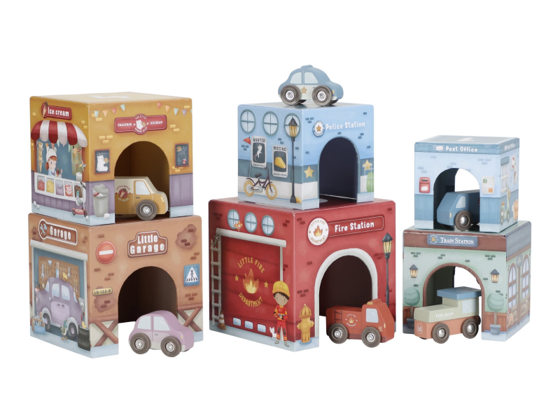 Kostky stohovací s autíčky