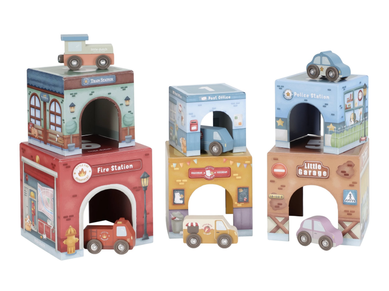 Kostky stohovací s autíčky