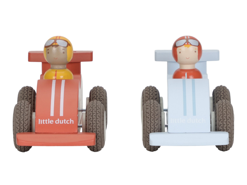 Závodní autíčka na setrvačník dřevěná