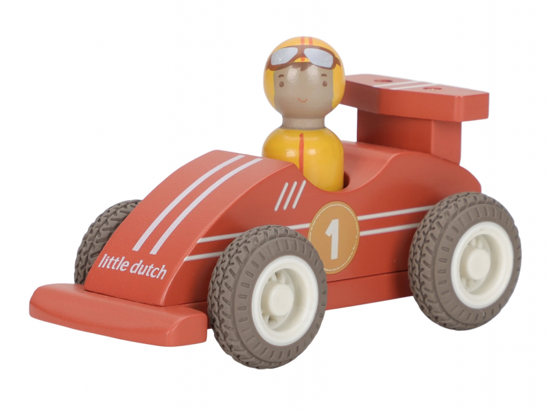 Závodní autíčka na setrvačník dřevěná