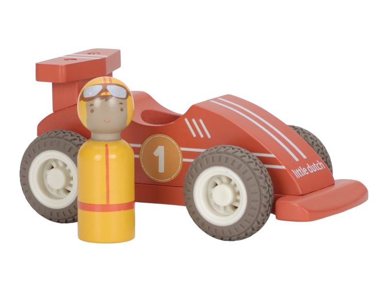 Závodní autíčka na setrvačník dřevěná