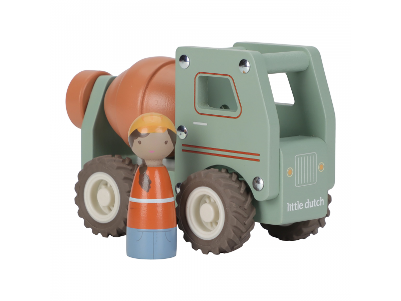 Náklaďák s míchačkou dřevěný