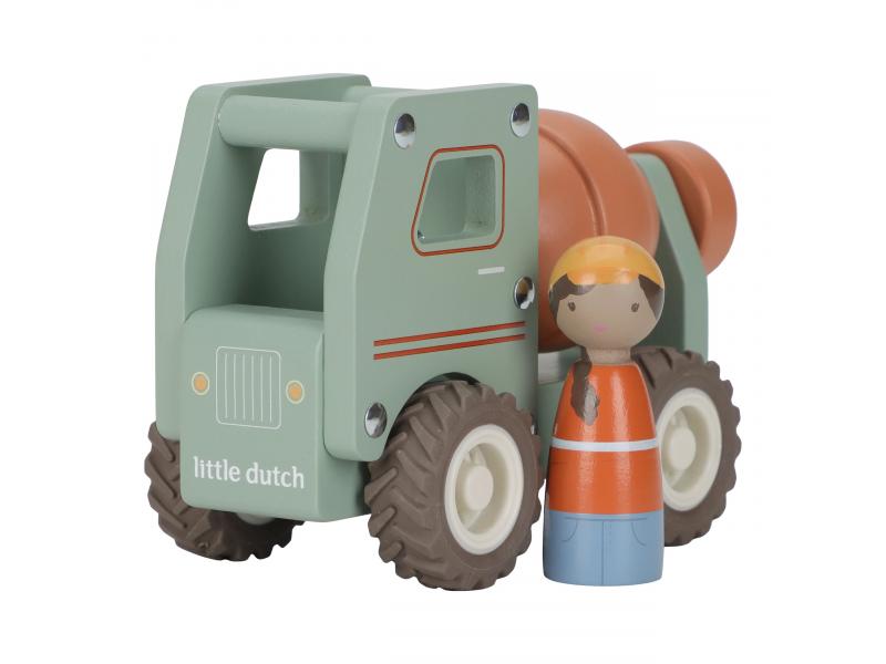 Náklaďák s míchačkou dřevěný