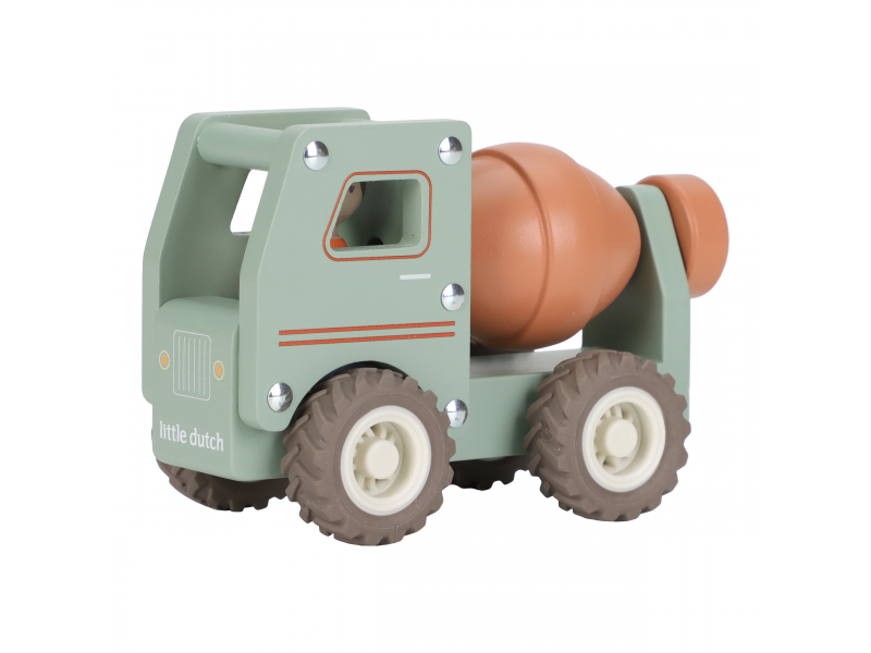 Náklaďák s míchačkou dřevěný
