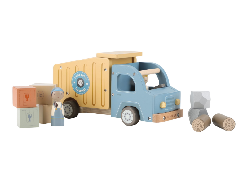 Náklaďák se sklápěčkou dřevěný