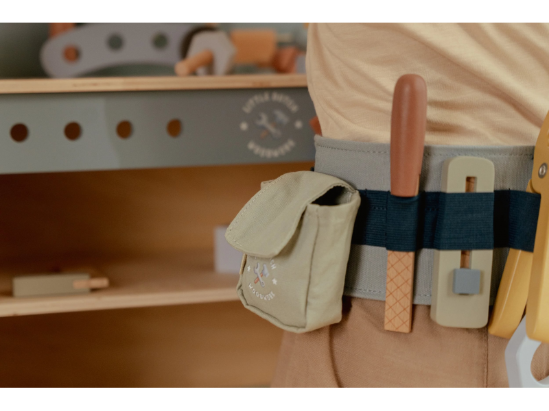 Pásek s dřevěným nářadím Blue