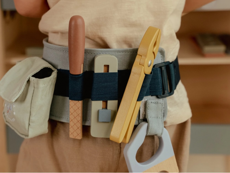 Pásek s dřevěným nářadím Blue