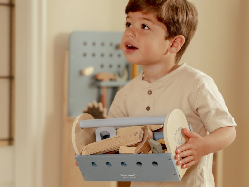 Box s nářadím dřevěný Blue