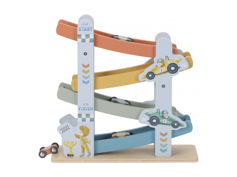 Závodní dráha s autíčky dřevěná Blue