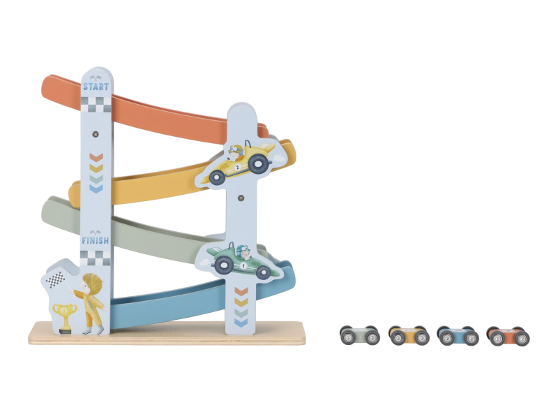 Závodní dráha s autíčky dřevěná Blue