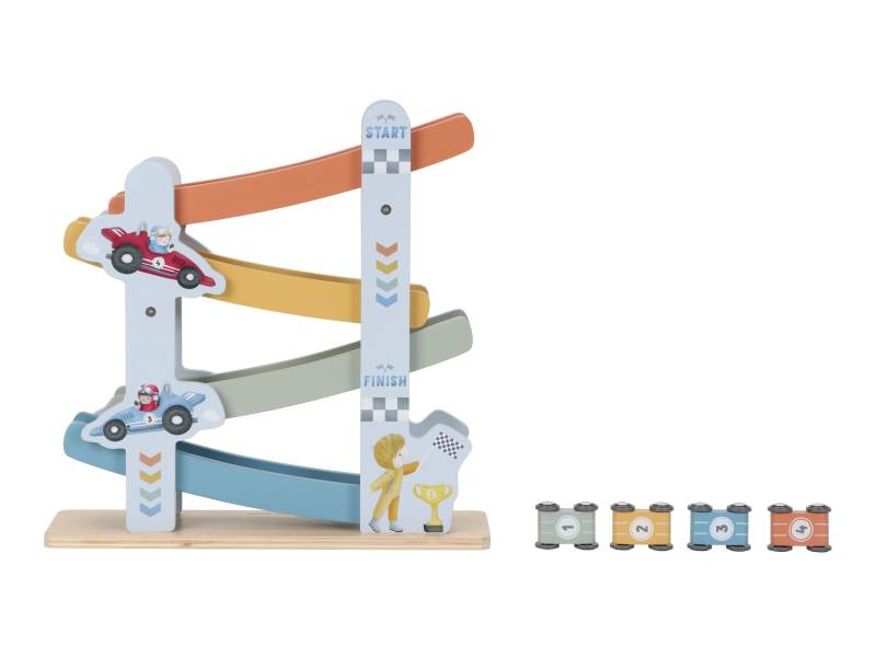 Závodní dráha s autíčky dřevěná Blue