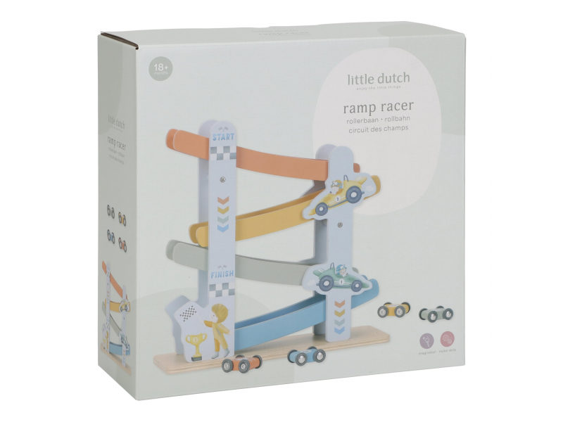 Závodní dráha s autíčky dřevěná Blue