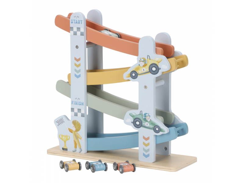 Závodní dráha s autíčky dřevěná Blue