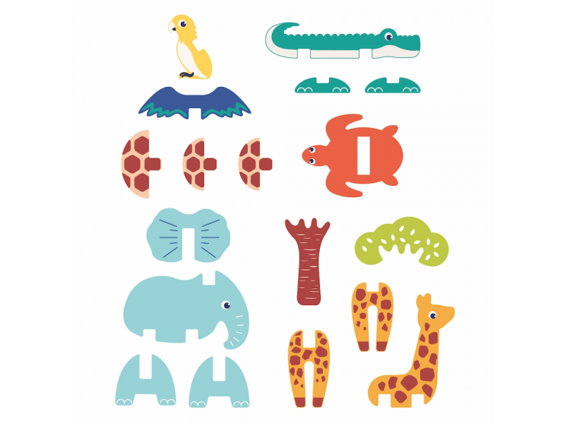 Puzzle pěnové 3D Zvířátka