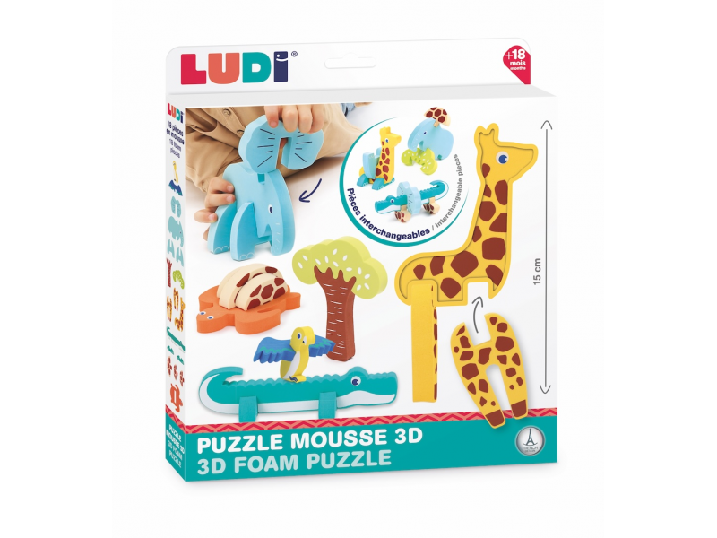 Puzzle pěnové 3D Zvířátka