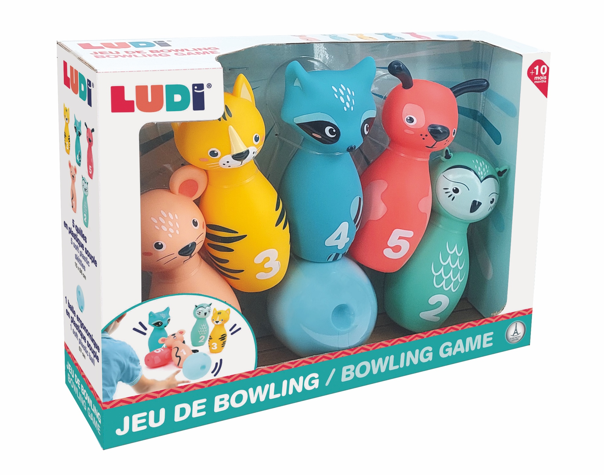 Bowling pro nejmenší Zvířátka s čísly
