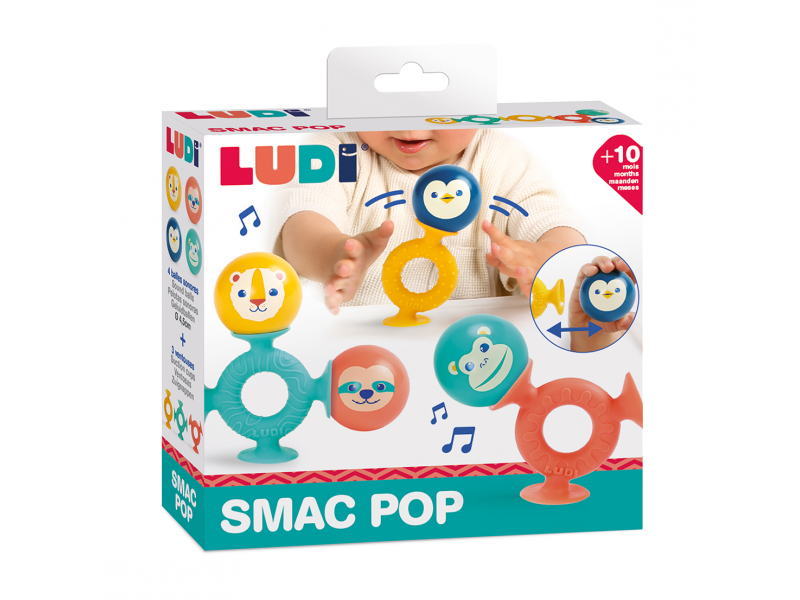 Chrastítka s přísavkou Smac Pop