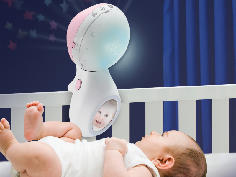 Hudební kolotoč s projekcí 3v1 Dusty Pink