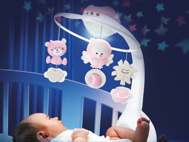 Hudební kolotoč s projekcí 3v1 Dusty Pink