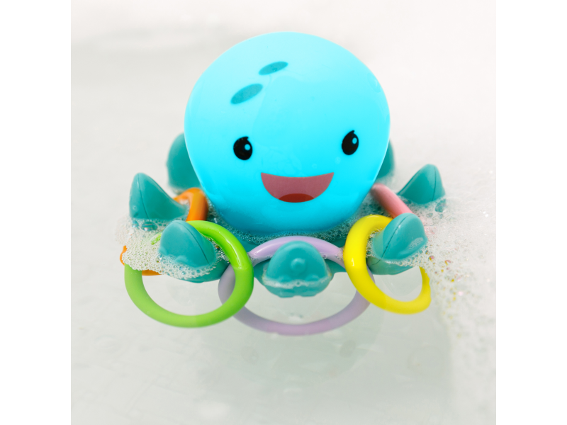 Svítící chobotnice s kroužky do koupele