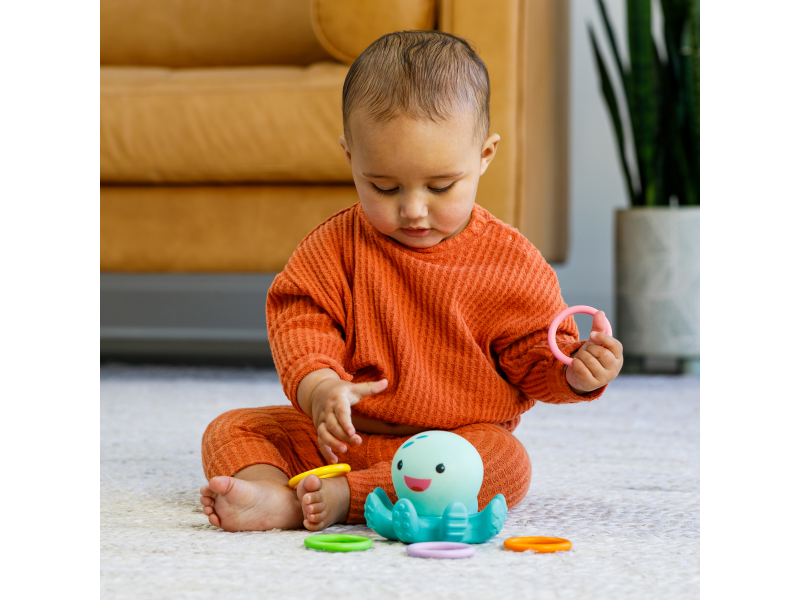 Svítící chobotnice s kroužky do koupele