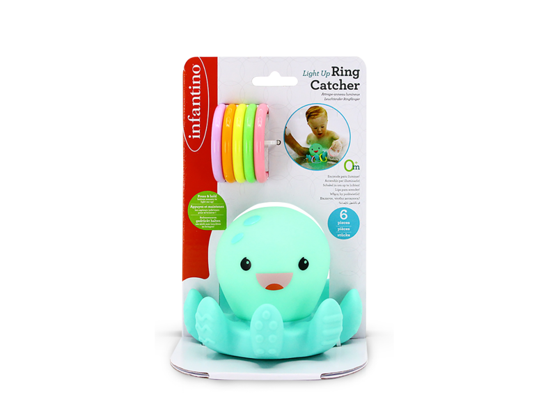 Svítící chobotnice s kroužky do koupele