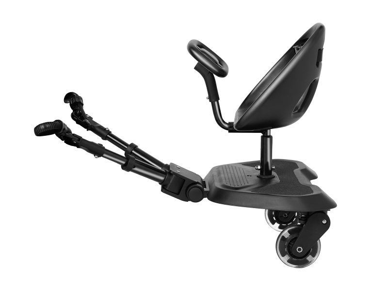 Stupátko ke kočárku se sedátkem Ally XL Black