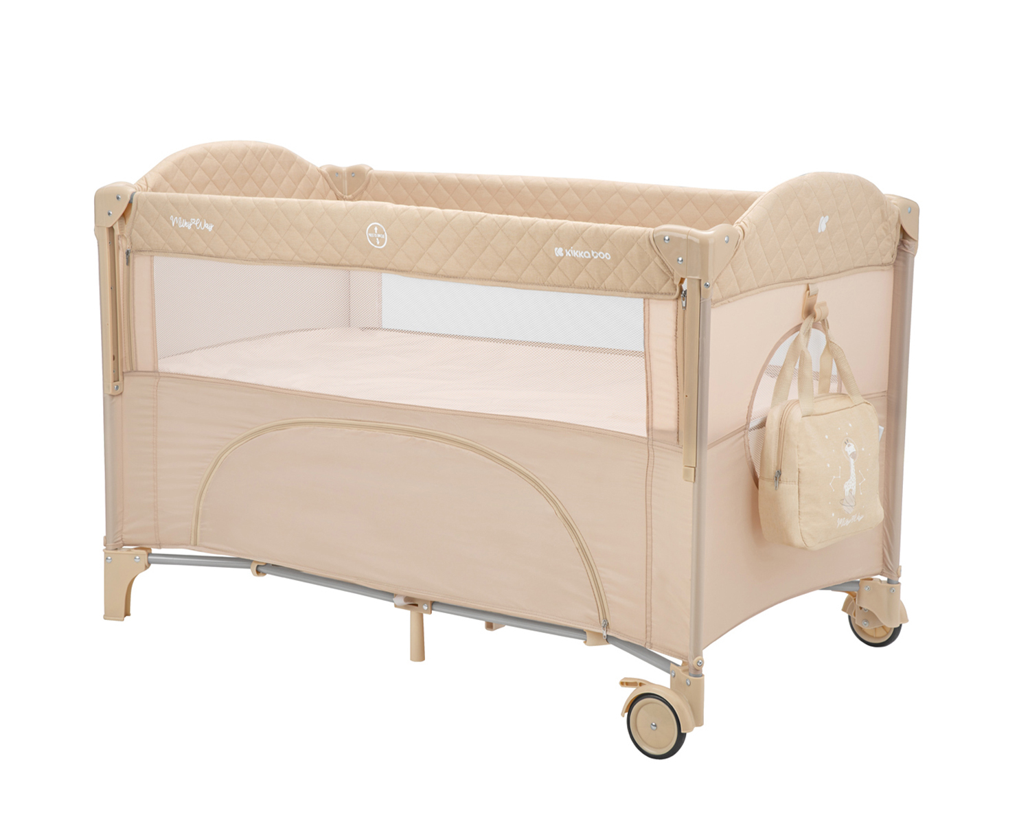 KIKKABOO Postýlka cestovní Milky Way Beige