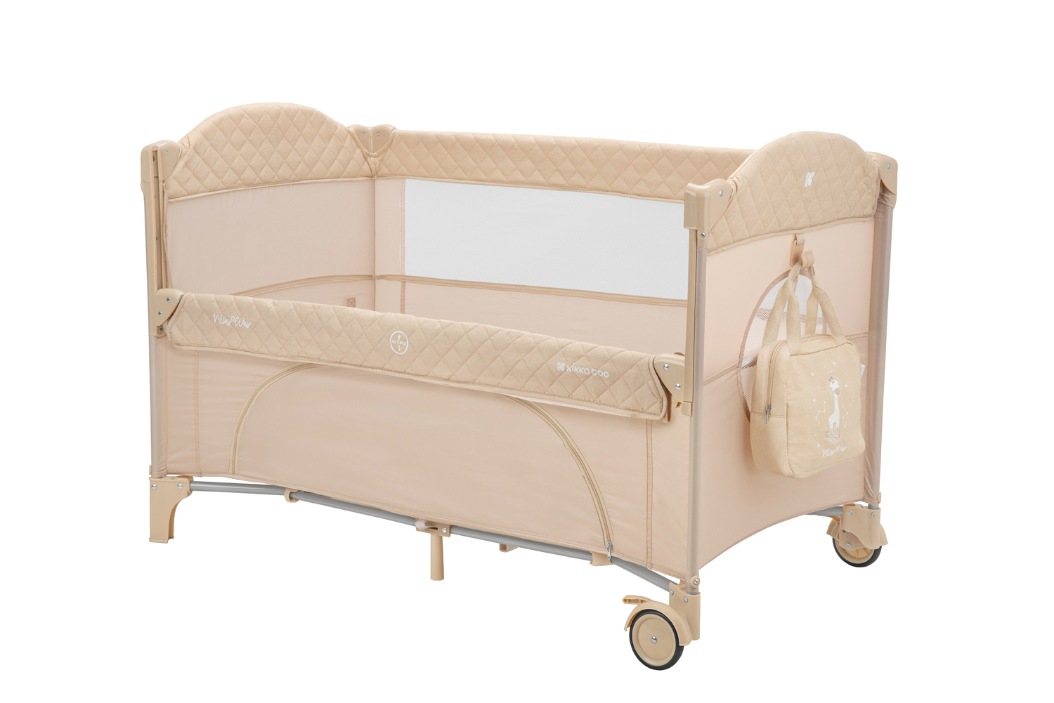 KIKKABOO Postýlka cestovní Milky Way Beige