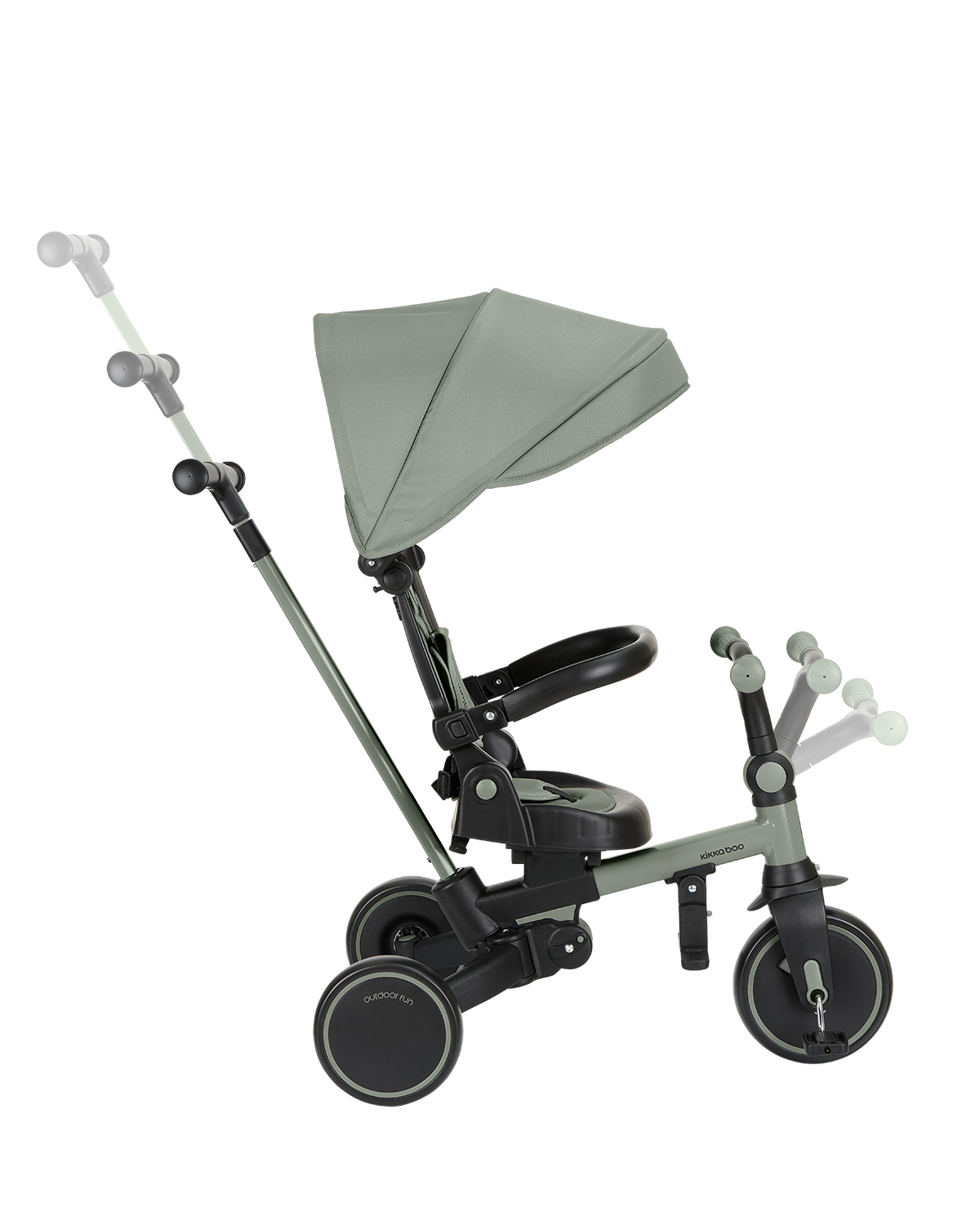 Tříkolka 8v1 Aluma Army Green