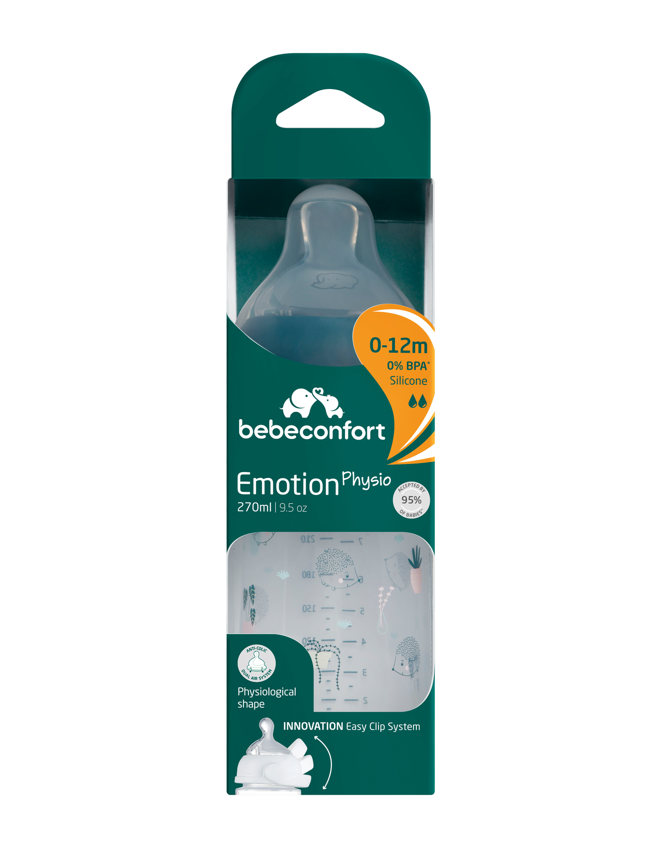 Kojenecká láhev Emotion Physio 270ml 0-12m+ Blue