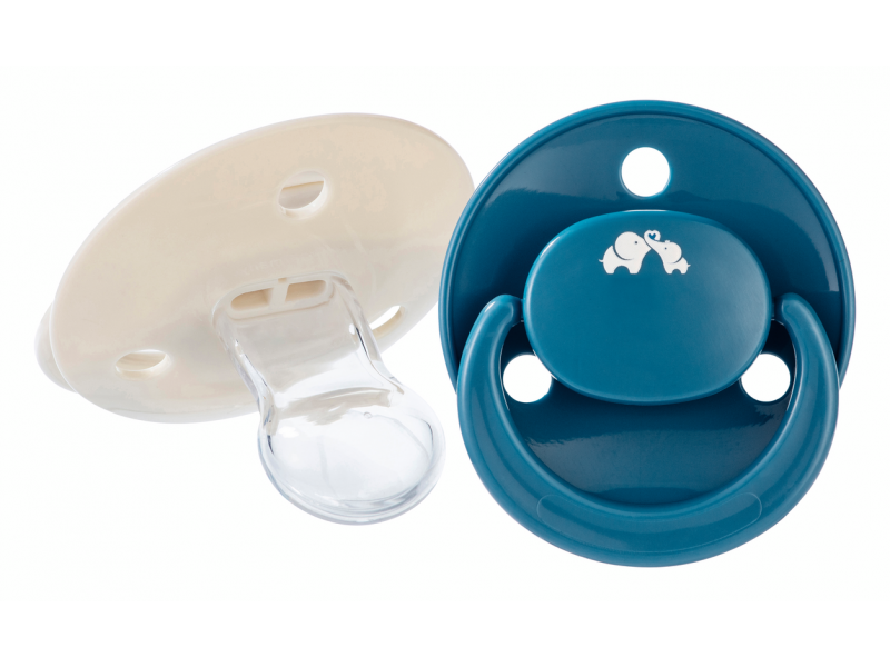 Šidítko silikonové symetrické Eco 2ks 0m+ Sand/Blue