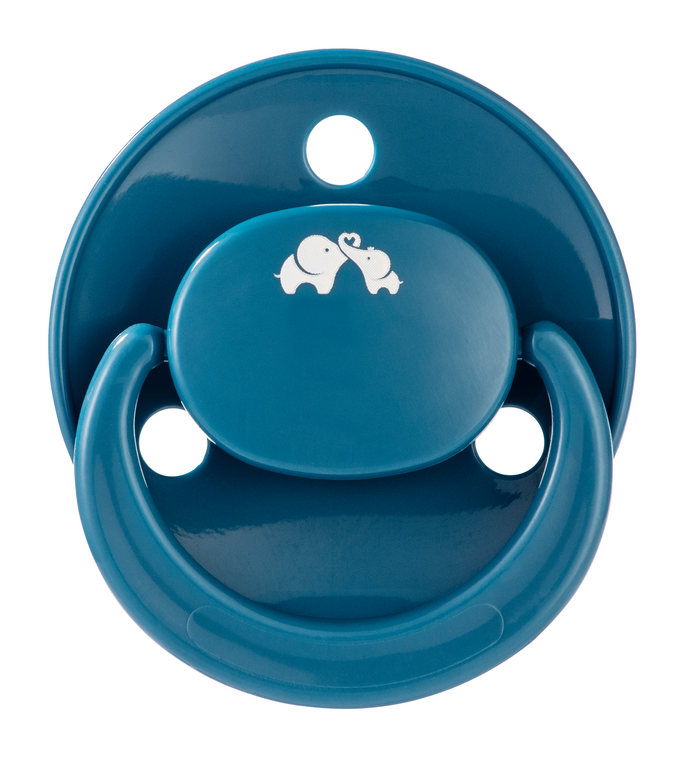 BEBECONFORT Šidítko silikonové symetrické Eco 2ks 0m+ Sand/Blue